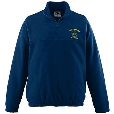 Holy Rosary Half Zip Fleece - Navy with Embroidered Logo