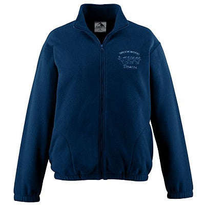 Holy Rosary Full Zip Fleece - Navy with Embroidered Logo